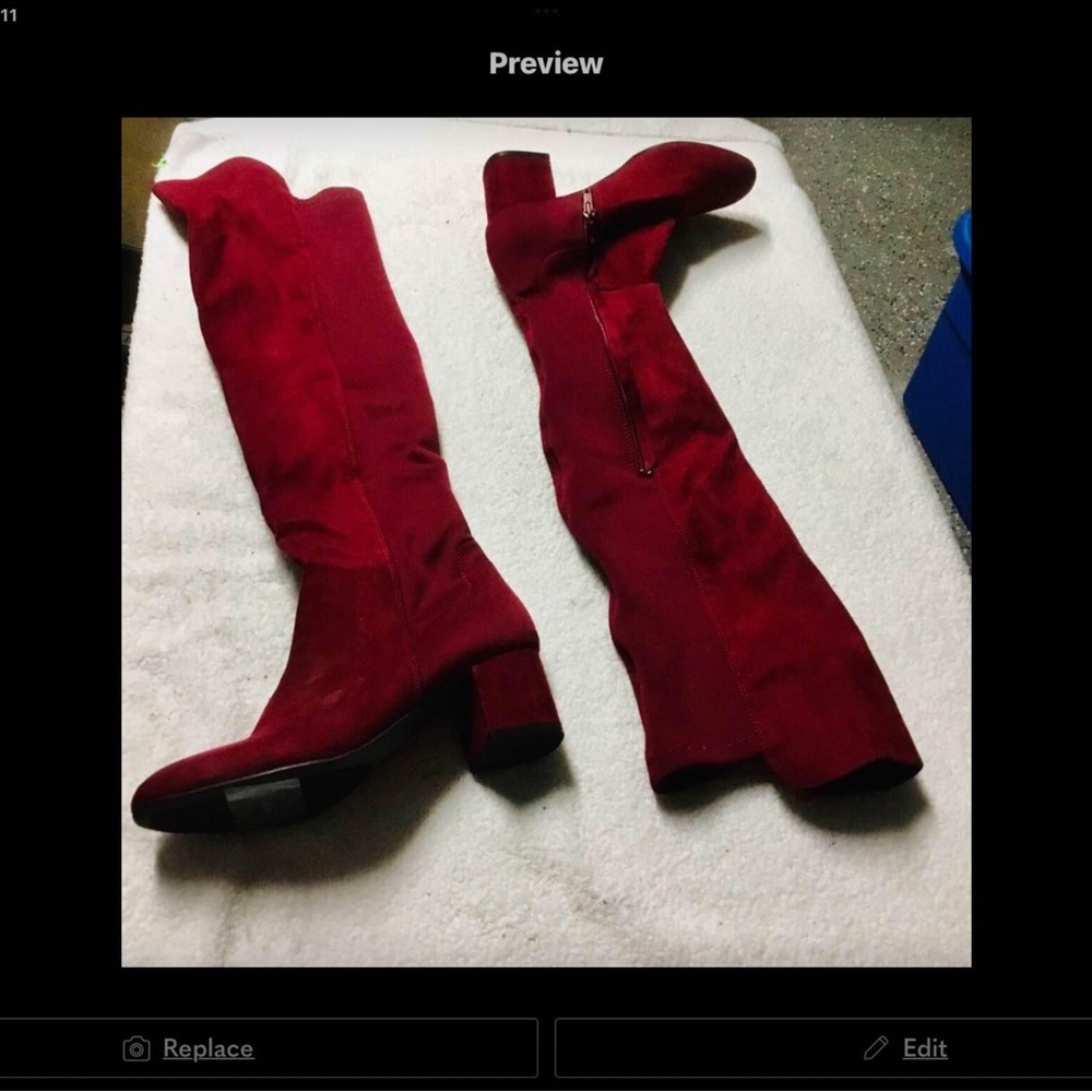 (165) NEW Rogue Burgundy Thigh High Cameron-07 Boots Size 8.5